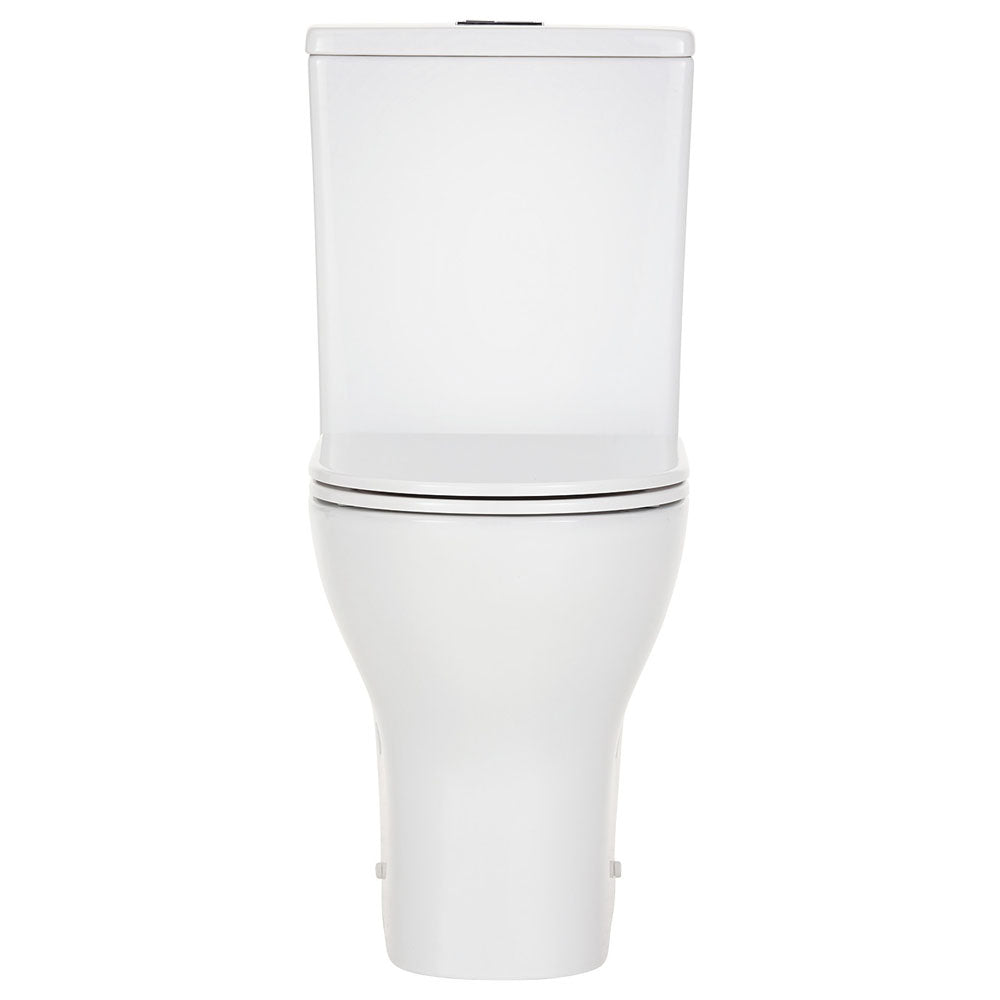 Tono Tornado Flush Back-to-Wall Toilet Suite, Gloss White with Slim Seat - product