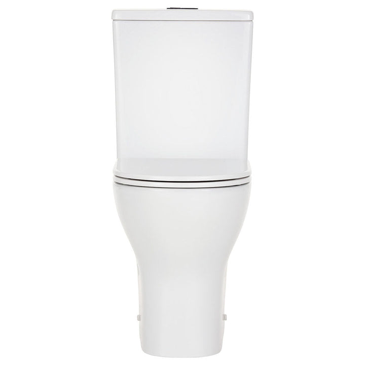 Tono Tornado Flush Back-to-Wall Toilet Suite, Gloss White with Slim Seat - product