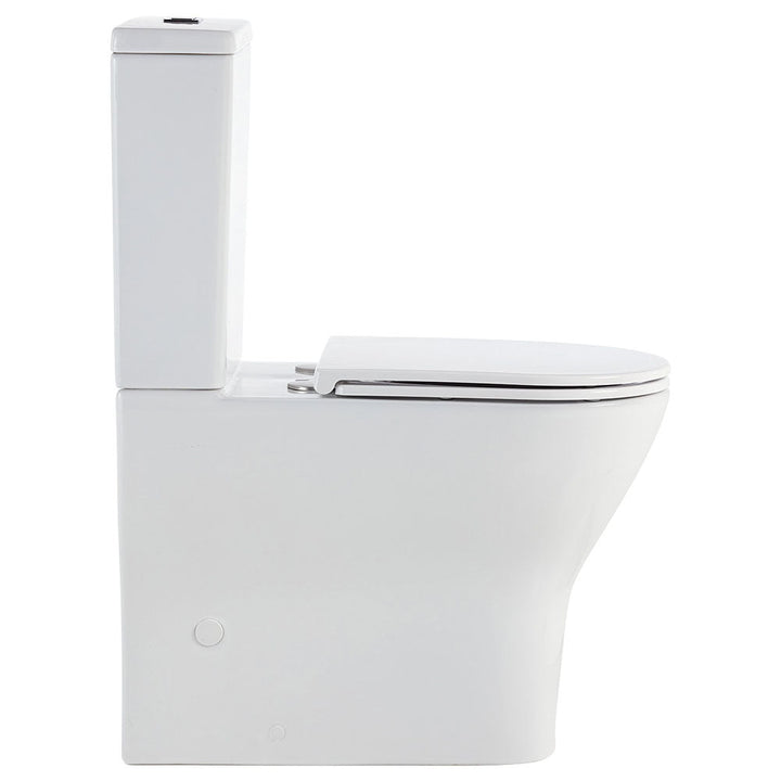 Tono Tornado Flush Back-to-Wall Toilet Suite, Gloss White with Slim Seat - product