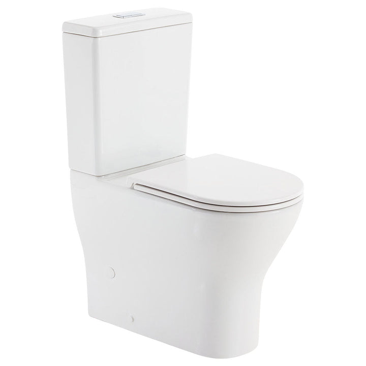 RAK Morning Back-to-Wall Toilet Suite, Alpine White with Bottom Inlet - product