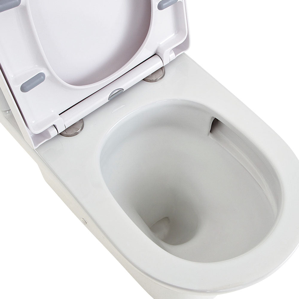 Tono Tornado Flush Back-to-Wall Toilet Suite, Gloss White - product