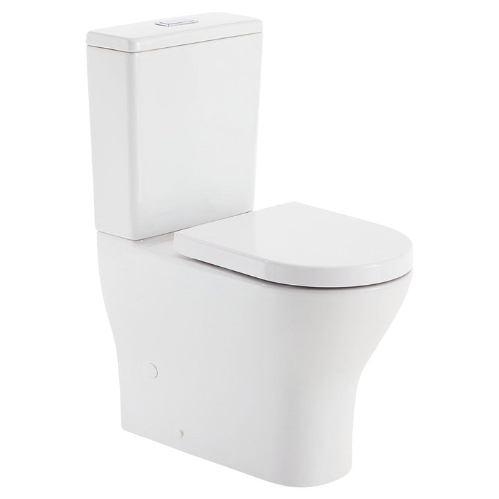 Tono Tornado Flush Back-to-Wall Toilet Suite, Gloss White - product