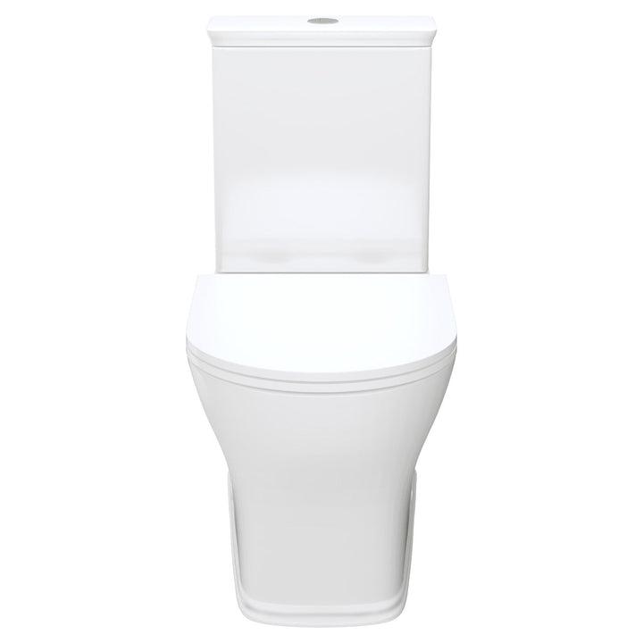 Lillian Tornado Flush Back-to-Wall Toilet Suite, Gloss White with Slim Seat - product