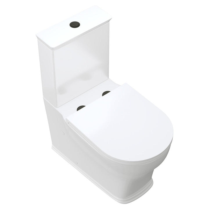 Lillian Tornado Flush Back-to-Wall Toilet Suite, Gloss White with Slim Seat - lifestyle