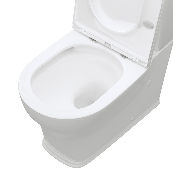 Lillian Tornado Flush Back-to-Wall Toilet Suite, Gloss White with Slim Seat - product