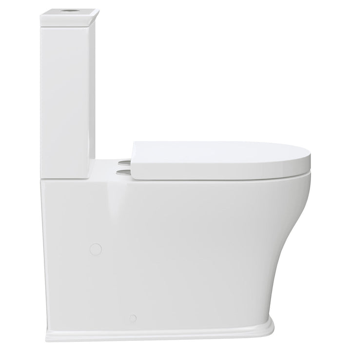 Lillian Tornado Flush Back-to-Wall Toilet Suite, Gloss White - product