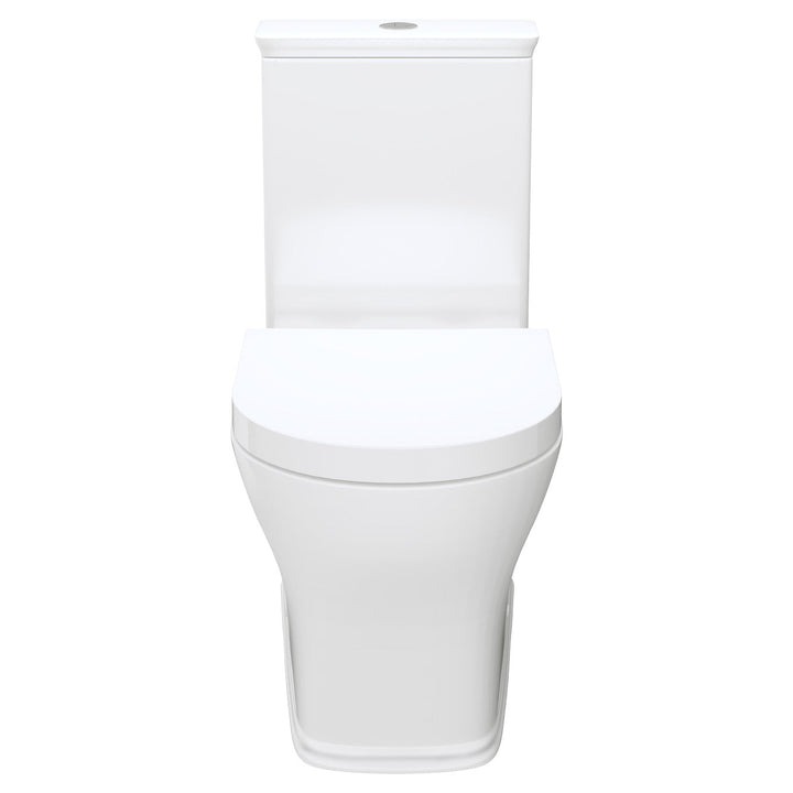 Lillian Tornado Flush Back-to-Wall Toilet Suite, Gloss White - detail