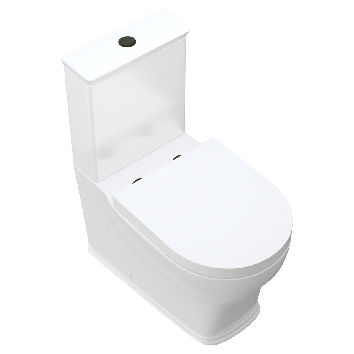 Lillian Tornado Flush Back-to-Wall Toilet Suite, Gloss White - product