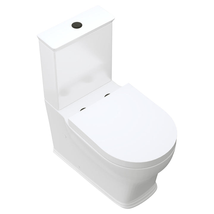 Lillian Tornado Flush Back-to-Wall Toilet Suite, Gloss White - product