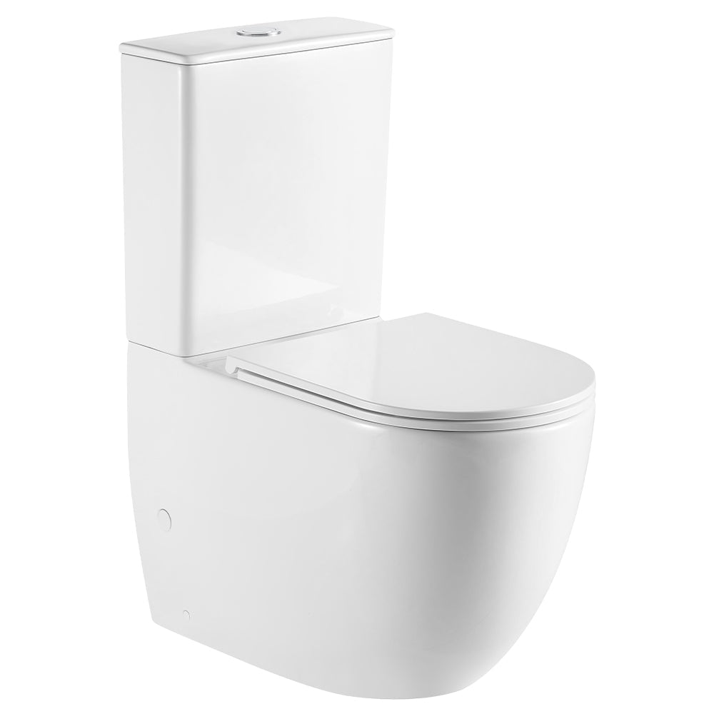 Joli Tornado Flush Slim Cistern Back-to-Wall Toilet Suite, Gloss White with Slim Seat - product