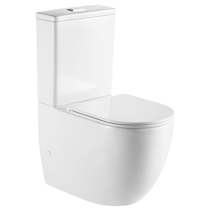 Joli Tornado Flush Back-to-Wall Toilet Suite, Gloss White with Slim Seat - product