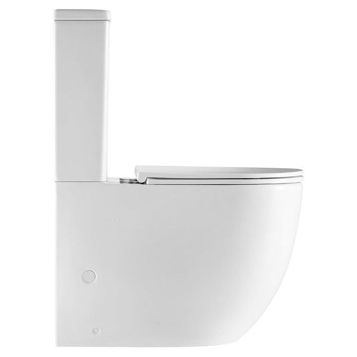 Joli Tornado Flush Back-to-Wall Toilet Suite, Gloss White with Slim Seat - product