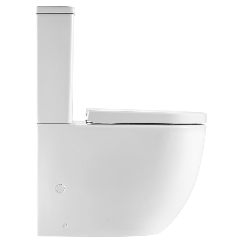 Joli Tornado Flush Back-to-Wall Toilet Suite, Gloss White - detail