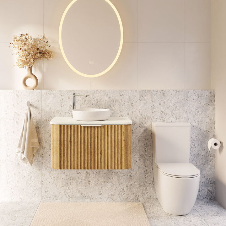 Joli Tornado Flush Back-to-Wall Toilet Suite, Gloss White - lifestyle