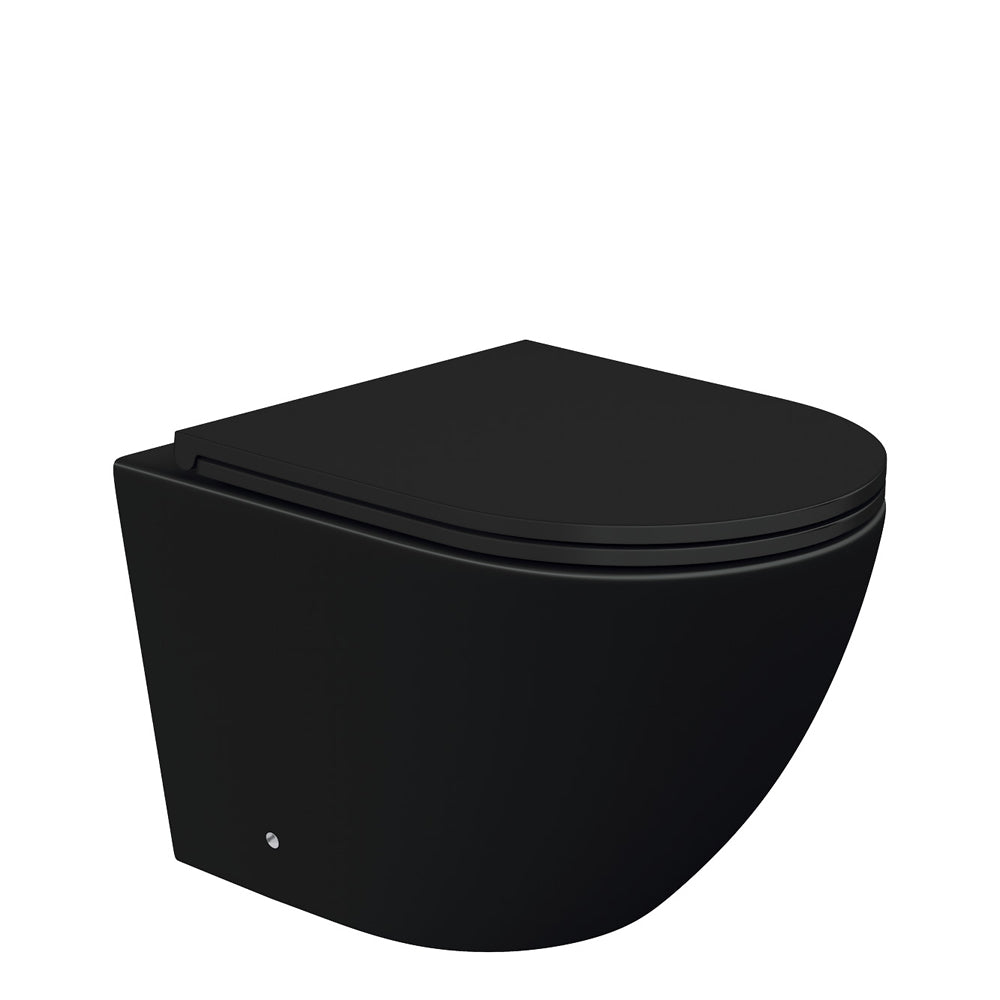 Koko Tornado Flush Wall Hung Toilet Suite, Matte Black - lifestyle