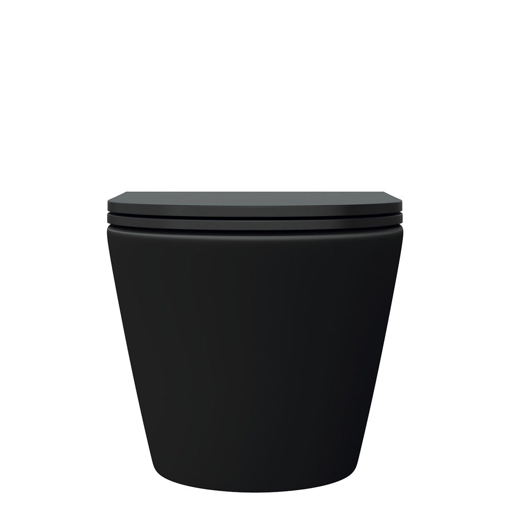 Koko Tornado Flush Wall Hung Toilet Suite, Matte Black - product