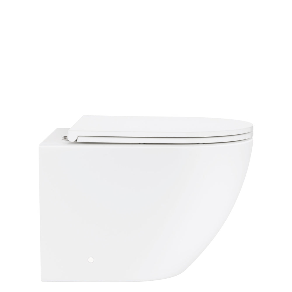 Koko Tornado Flush Wall Hung Toilet Suite, Matte White with Slim Seat - product