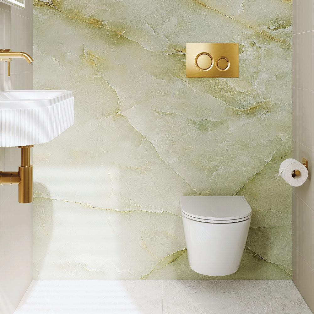 Koko Tornado Flush Wall Hung Toilet Suite, Matte White with Slim Seat - lifestyle