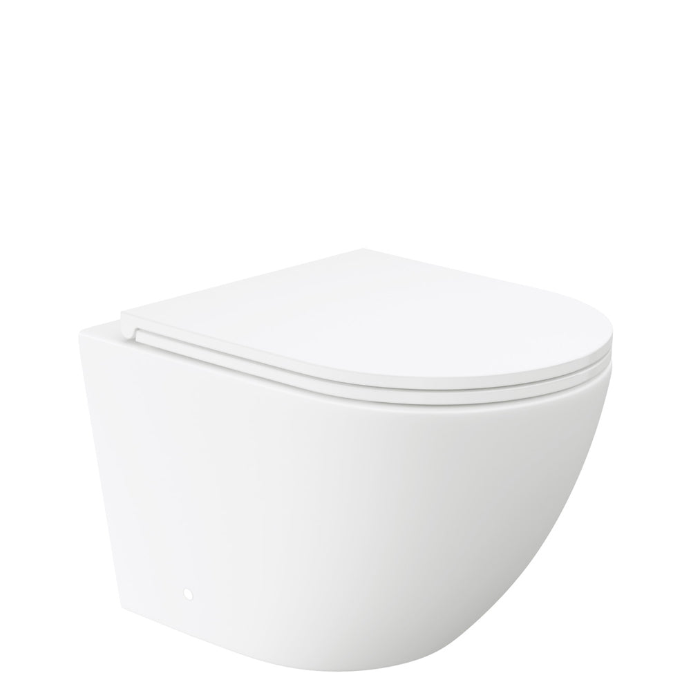 Koko Tornado Flush Wall Hung Toilet Suite, Matte White with Slim Seat - product