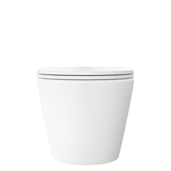 Koko Tornado Flush Wall Hung Toilet Suite, Matte White with Slim Seat - product
