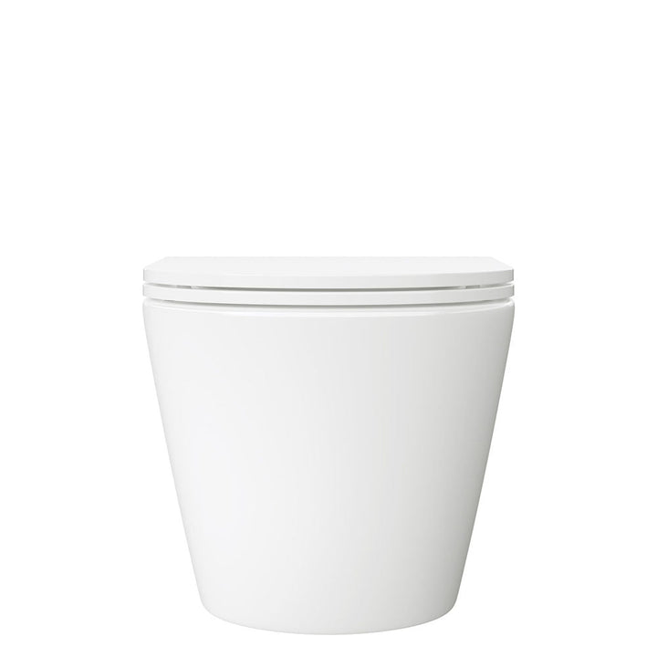 Koko Tornado Flush Wall Hung Toilet Suite, Gloss White with Slim Seat - product