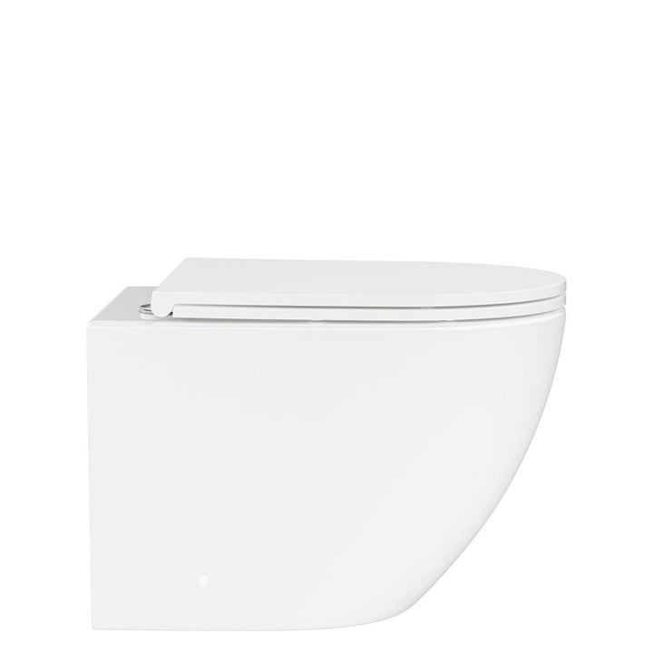 Koko Tornado Flush Wall Hung Toilet Suite, Gloss White with Slim Seat - product