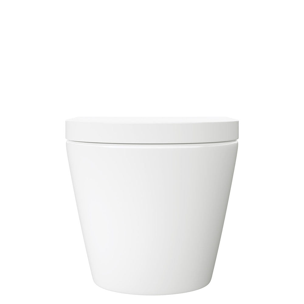 Koko Tornado wall-hung toilet suite — Gloss White angle