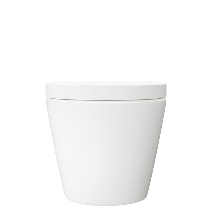 Koko Tornado wall-hung toilet suite — Gloss White angle