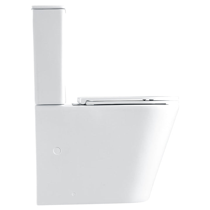 Aluca Tornado Flush Slim Cistern Back-to-Wall Toilet Suite, Gloss White with Slim Seat - lifestyle