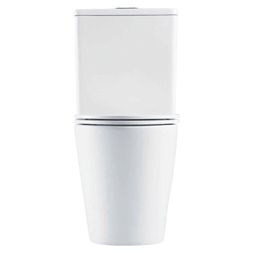 Aluca Tornado Flush Back-to-Wall Toilet Suite, Gloss White with Slim Seat - product