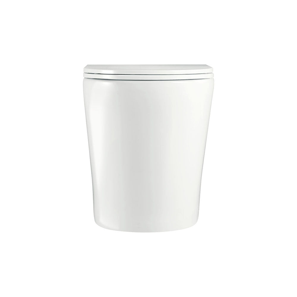 Aluca Tornado Flush Wall-Faced Toilet Suite, Gloss White with Slim Seat - product