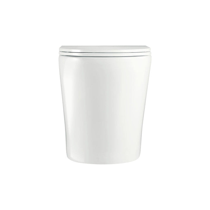 Aluca Tornado Flush Wall-Faced Toilet Suite, Gloss White with Slim Seat - product