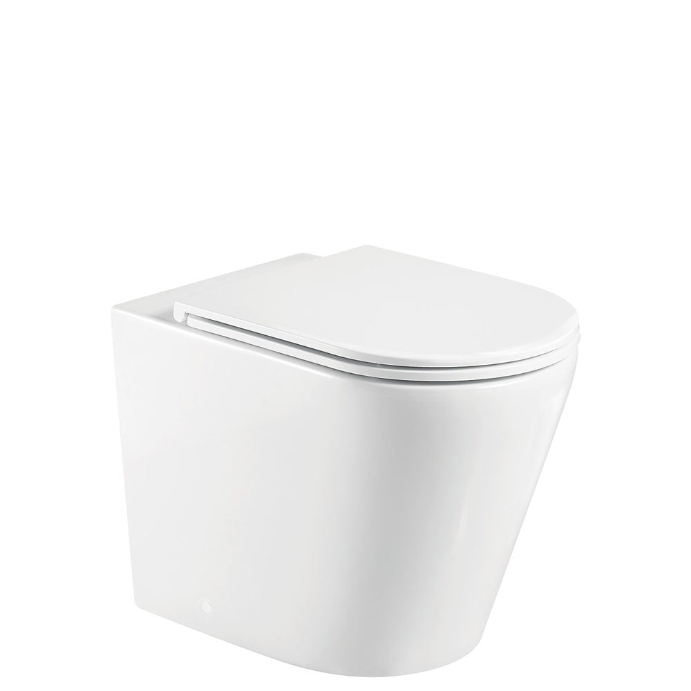 Aluca Tornado Flush Wall-Faced Toilet Suite, Gloss White with Slim Seat - product