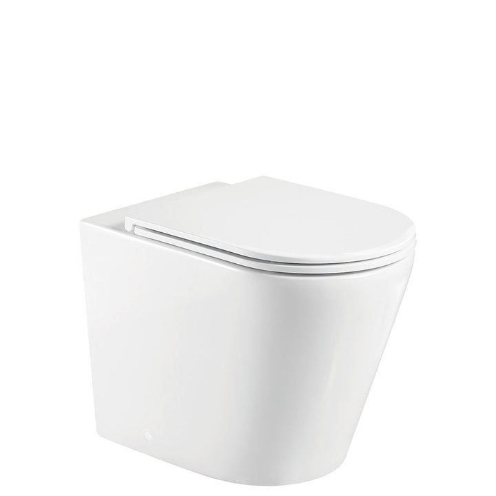 Aluca Tornado Flush Wall-Faced Toilet Suite, Gloss White with Slim Seat - product
