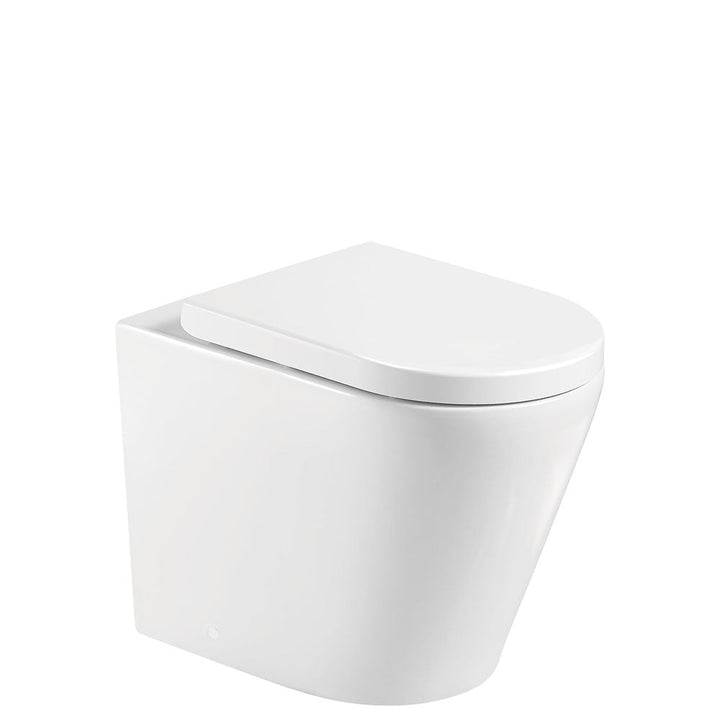 Aluca Tornado Flush Wall-Faced Toilet Suite, Gloss White - product