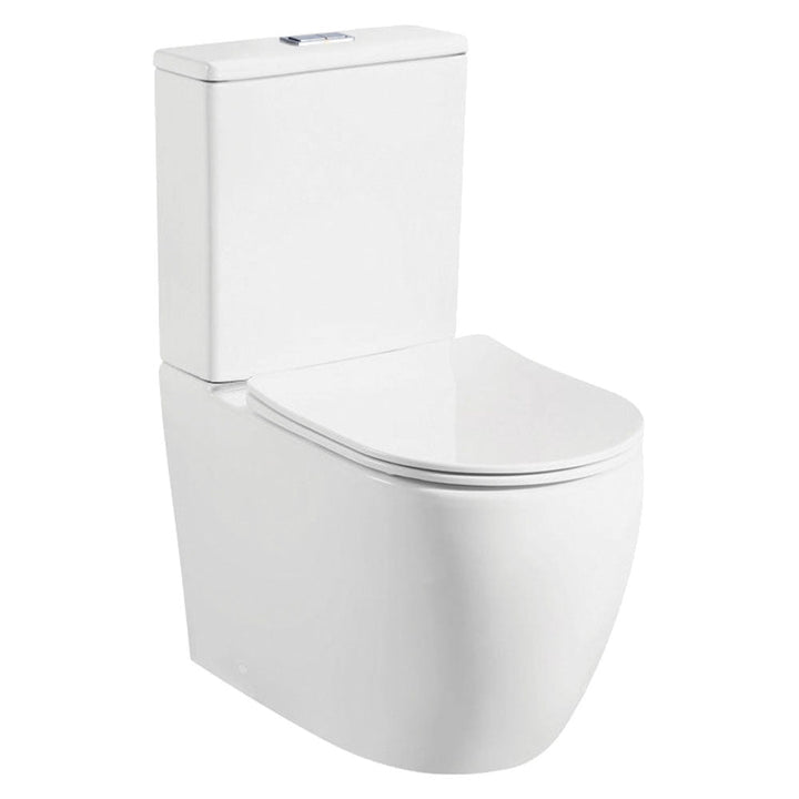 RAK Morning Back-to-Wall Toilet Suite, Alpine White with Bottom Inlet - product