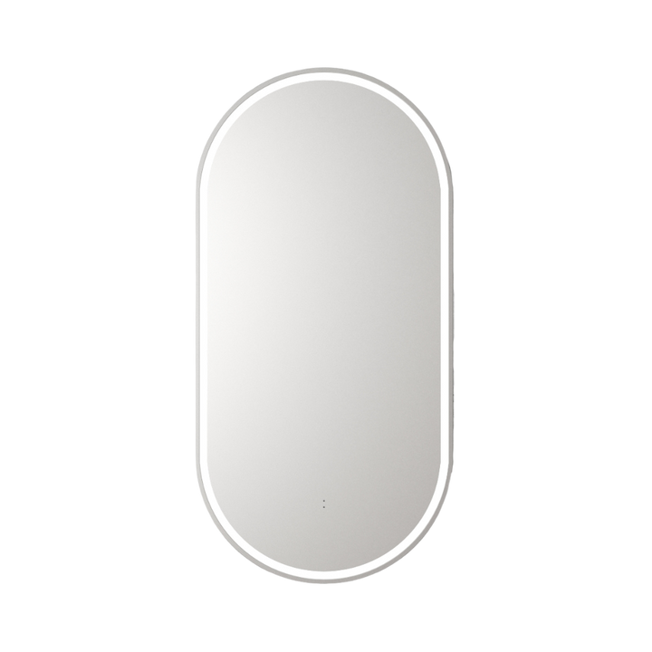 Beau Monde Pill 450mm LED Mirror - Brushed Nickel