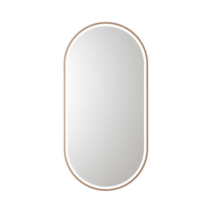 Beau Monde Pill 450mm LED Mirror - Brushed Bronze