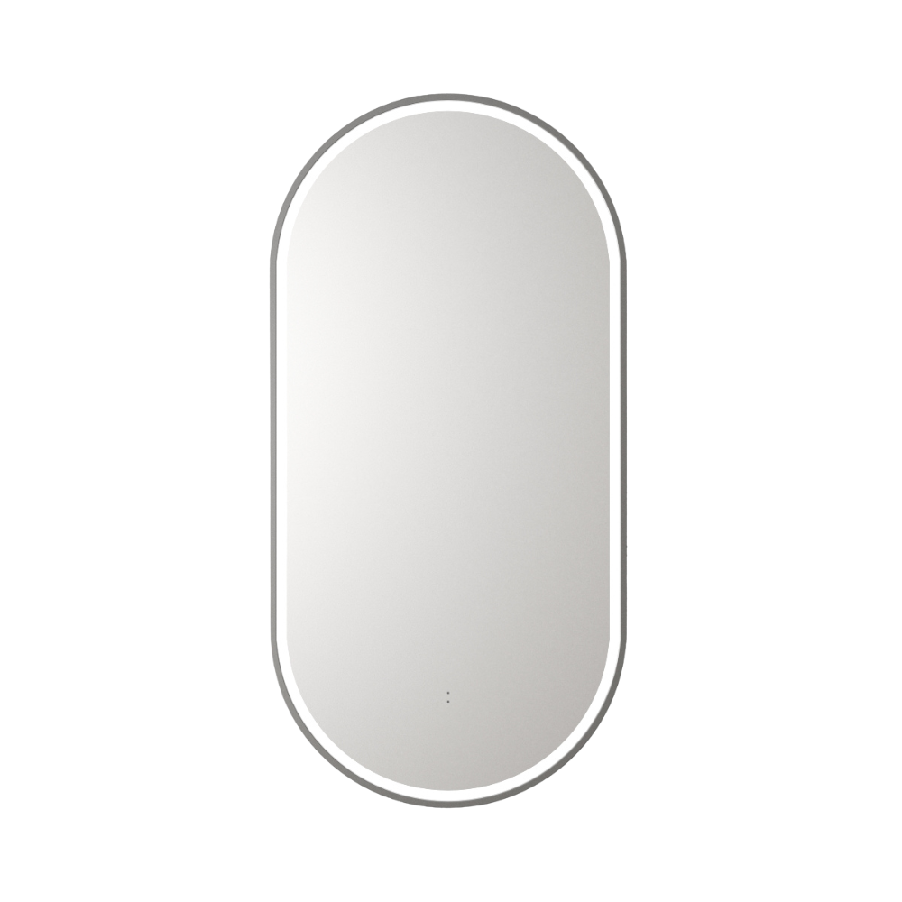 Beau Monde Pill 450mm LED Mirror - Gun Metal