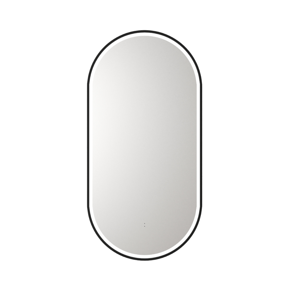 Beau Monde Pill 450mm LED Mirror - Matte Black