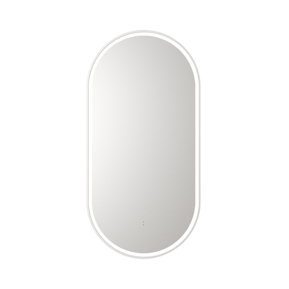 Beau Monde Pill 450mm LED Mirror - Matte White