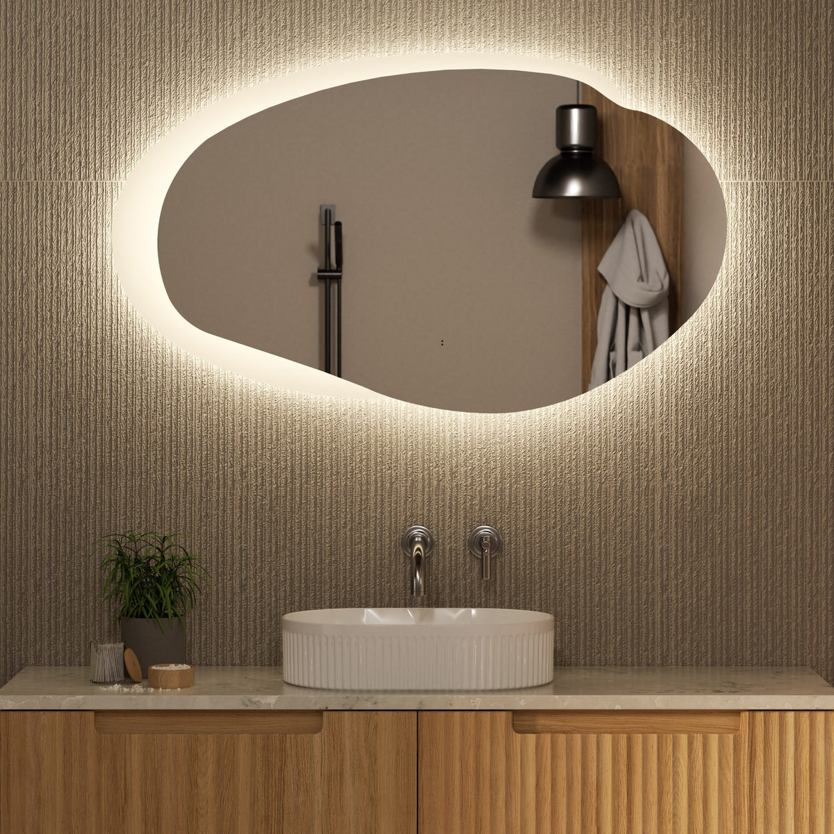 Evanston 1100mm LED Mirror - Matte White