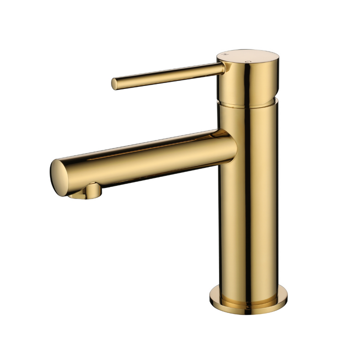Star Mini Basin Mixer - Polished Brass