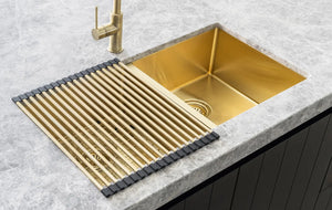 Lavello Stainless Steel rolling mat protector - Brushed Bronze Gold Meir