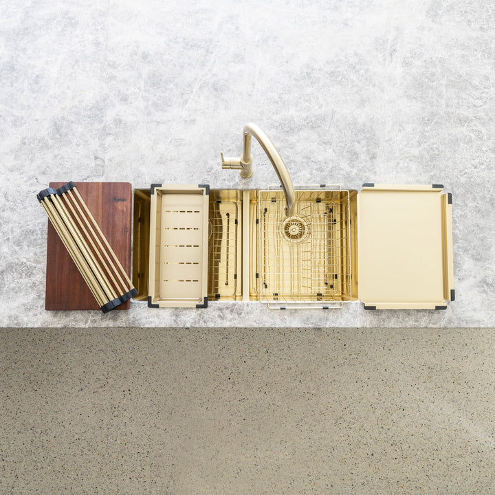 Lavello Dish Rack - PVD Brushed Bronze Gold
