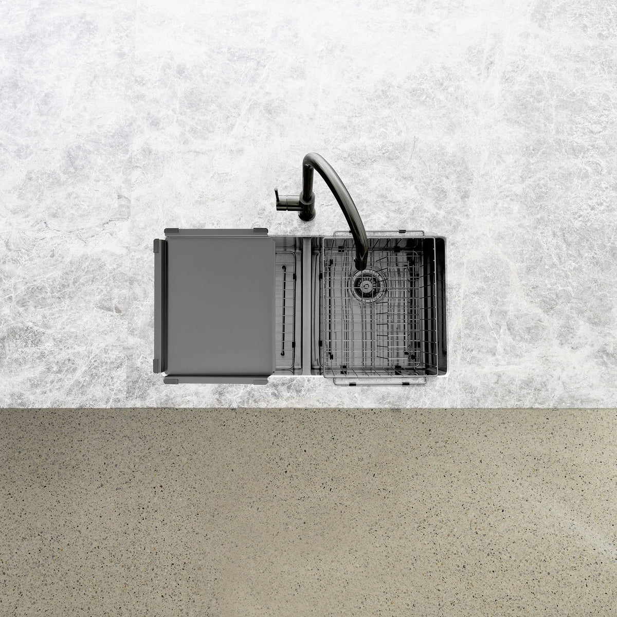 Lavello Dish Draining Tray - PVD Gunmetal Black