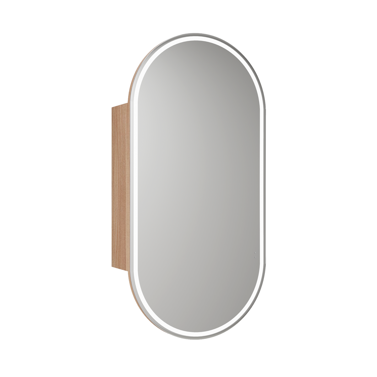 Beau Monde LED Shaving Cabinet - Matte White Frameless (LSCBM-450-MW)