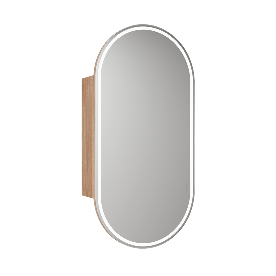 Beau Monde LED Shaving Cabinet - Matte White Frameless (LSCBM-450-MW)