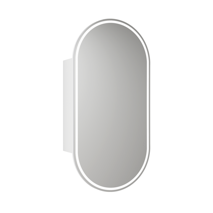 Beau Monde LED Shaving Cabinet - Matte White Frameless (LSCBM-450-MW)