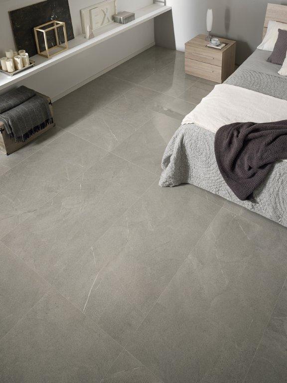 Dolomiti Cenere Porcelain Tile installed